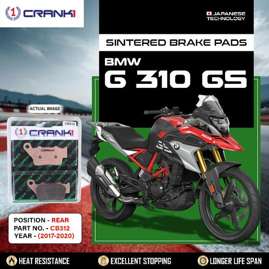 CRANK1 Brake Pads Rear BMW G310 GS 2017-2020-CB312