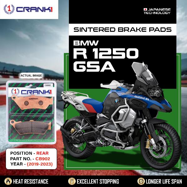 CRANK1 Brake Pads Rear BMW R1250 GSA 2019-2023-CB902