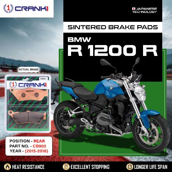 CRANK1 Brake Pads Rear BMW R 1200 R 2015-2018-CB902