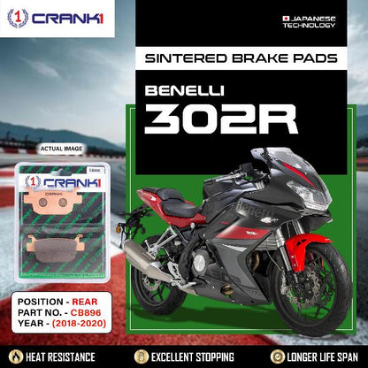 CRANK1 Brake Pads Rear Benelli 302R 2018-2020-CB896