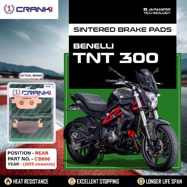 CRANK1 Brake Pads Rear Benelli TNT 300 – 2015 Onwards-CB896