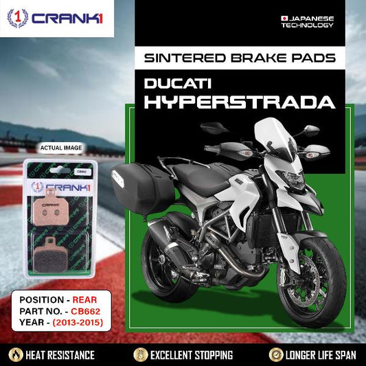 CRANK1 Brake Pads Rear Ducati Hyperstrada 2013-2015-CB662