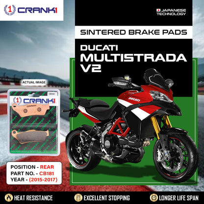 CRANK1 Brake Pads Rear Ducati Multistrada 1200 2015 to 17-CB181