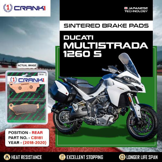 CRANK1 Brake Pads Rear Ducati Multistrada 1260 S 2018-2020-CB181