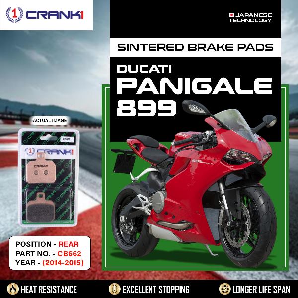 CRANK1 Brake Pads Rear Ducati Panigale 899 2013-2015-CB662