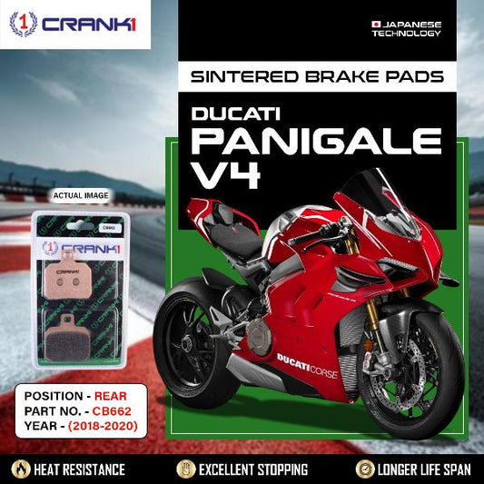 CRANK1 Brake Pads Rear Ducati Panigale V4 2018-2020-CB662