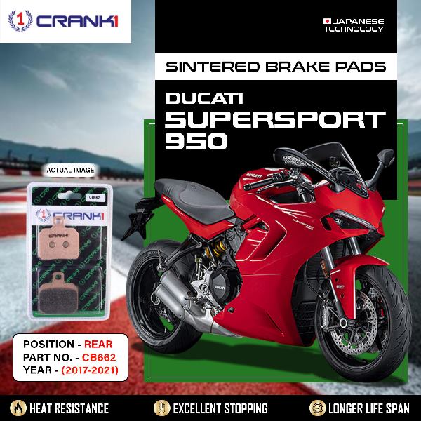 CRANK1 Brake Pads Rear Ducati SuperSport 950 2017-2021-CB662