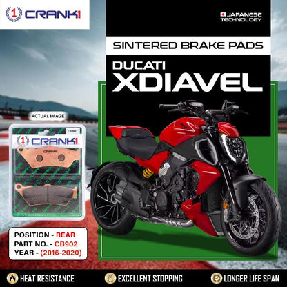 CRANK1 Brake Pads Rear Ducati XDiavel 2016-2020-CB902