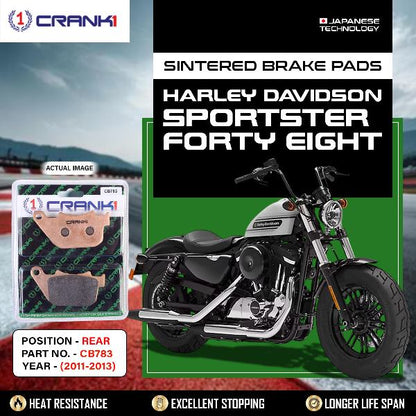 CRANK1 Brake Pads Rear Harley Davidson Forty Eight (2011-2013)- CB783