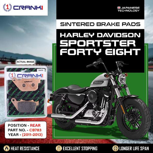 CRANK1 Brake Pads Rear Harley Davidson Forty Eight (2011-2013)- CB783