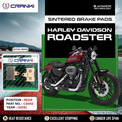 CRANK1 Brake Pads Rear Harley Davidson Roadster (2018)– CB452