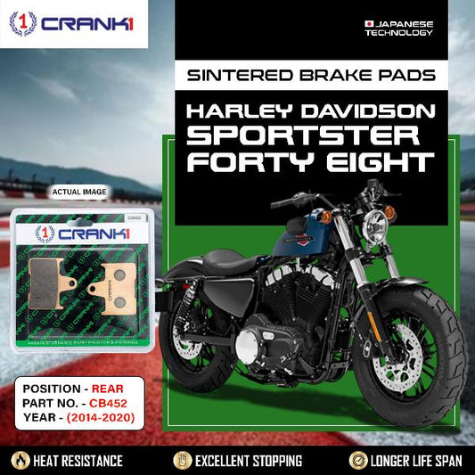 CRANK1 Brake Pads Rear Harley Davidson Sportster Forty Eight (2014-2020) – CB452