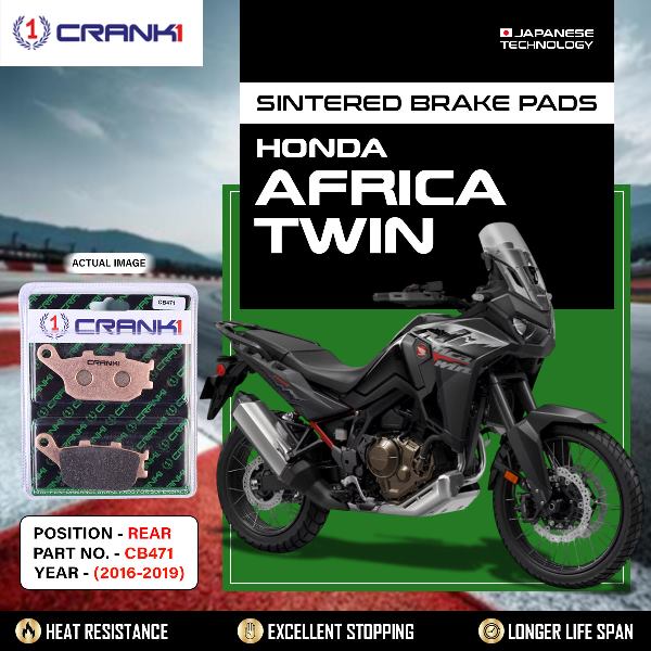 CRANK1 Brake Pads Rear Honda Africa Twin (2016-2019)-CB471