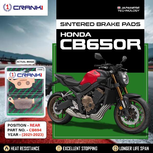 CRANK1 Brake Pads Rear Honda CB 650R (2021-2023)-CB694