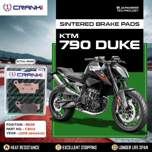 CRANK1 Brake Pads Rear KTM Duke 790 2018 Onwards-CB312