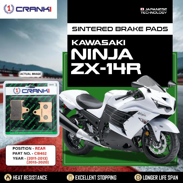 CRANK1 Brake Pads Rear Kawasaki Ninja ZX-14R (2011-2013) (2015-2020)– CB452