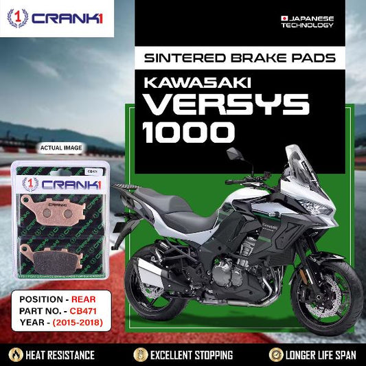 CRANK1 Brake Pads Rear Kawasaki Versys 1000 2015-2018-CB471