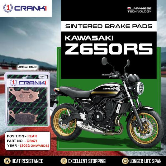 CRANK1 Brake Pads Rear Kawasaki Z650 RS (2022 Onwards) -CB471