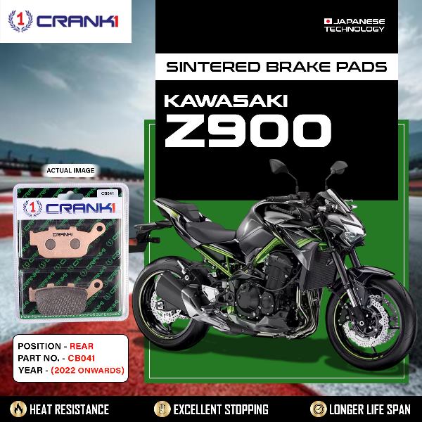 CRANK1 Brake Pads Rear Kawasaki Z900 (2022 Onwards) -CB041