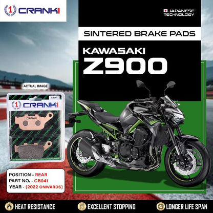 CRANK1 Brake Pads Rear Kawasaki Z900 (2022 Onwards) -CB041