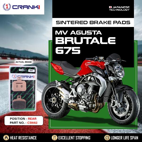 CRANK1 Brake Pads Rear MV Agusta Brutale 675–CB662