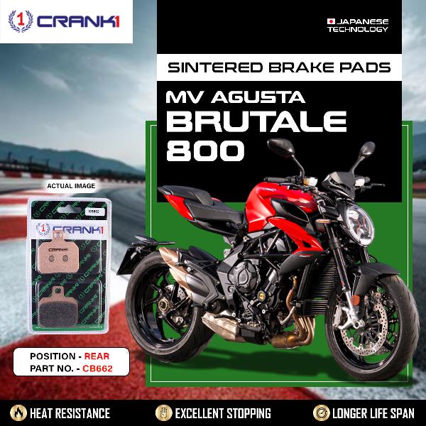 CRANK1 Brake Pads Rear MV Agusta Brutale 800–CB662