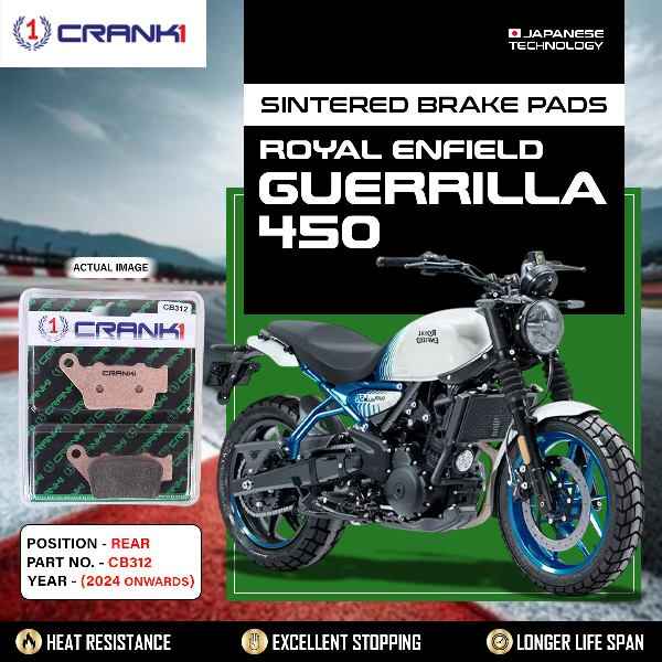 CRANK1 Brake Pads Rear Royal Enfield Himalayan 450 (2021-2023) -CB312