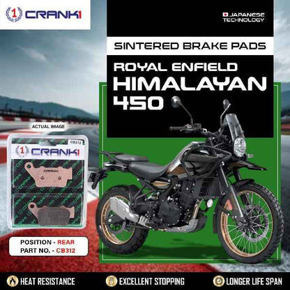 CRANK1 Brake Pads Rear Royal Enfield Classic 350/500 (2016 Onwards) -CB312