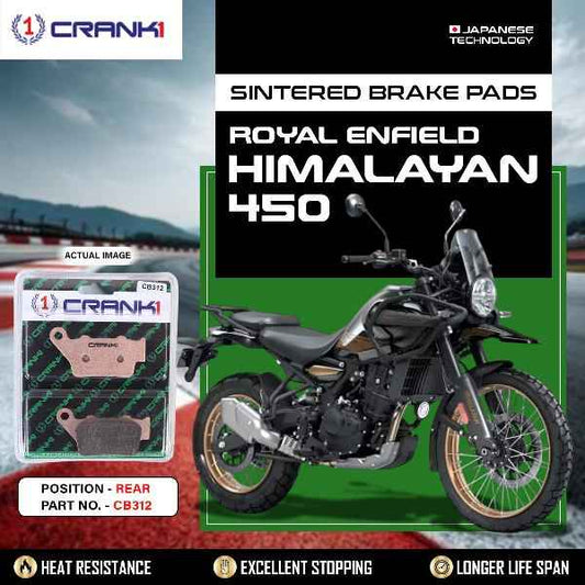 CRANK1 Brake Pads Rear Royal Enfield Classic 350/500 (2016 Onwards) -CB312