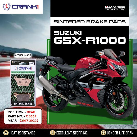 CRANK1 Brake Pads Rear Suzuki GSX-R 1000 2017-2022-CB634