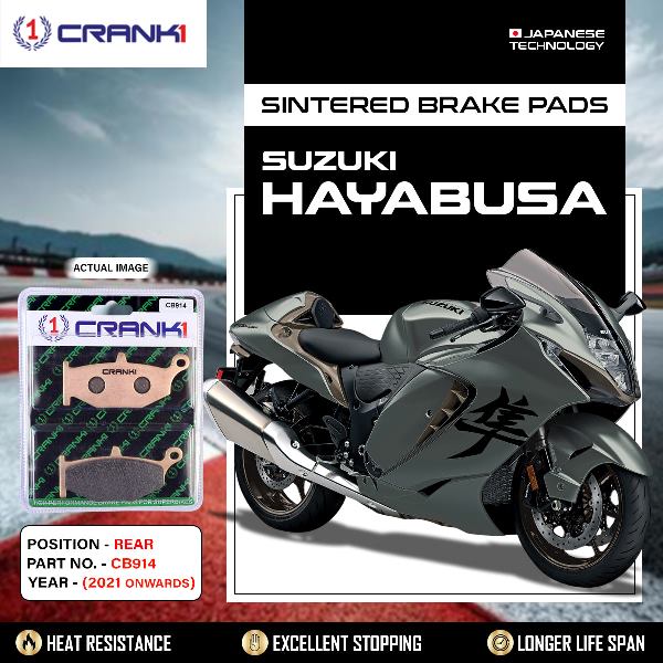 CRANK1 Brake Pads Rear Suzuki Hayabusa – (2021 Onwards)- CB914