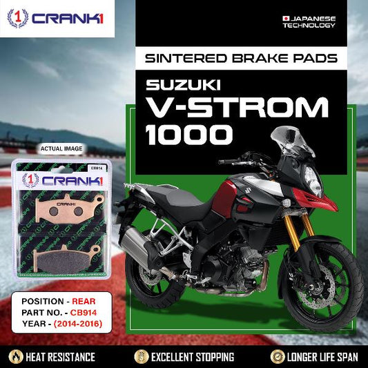 CRANK1 Brake Pads Rear Suzuki V-Strom 1000-(2014-2016) -CB914