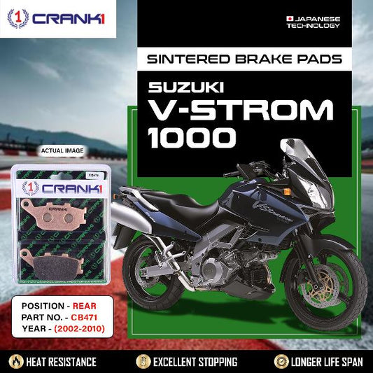 CRANK1 Brake Pads Rear Suzuki V Strom 1000 – 2002 to 2010-CB471
