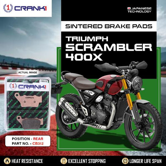 CRANK1 Brake Pads Rear Triumph Scrambler 400X-CB312