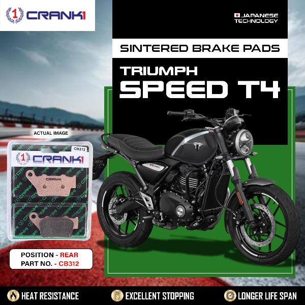 CRANK1 Brake Pads Rear Triumph Speed T4 -CB312