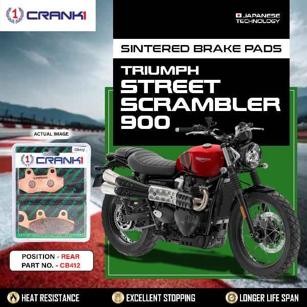 CRANK1 Brake Pads Rear Triumph Street Scrambler 900-CB412
