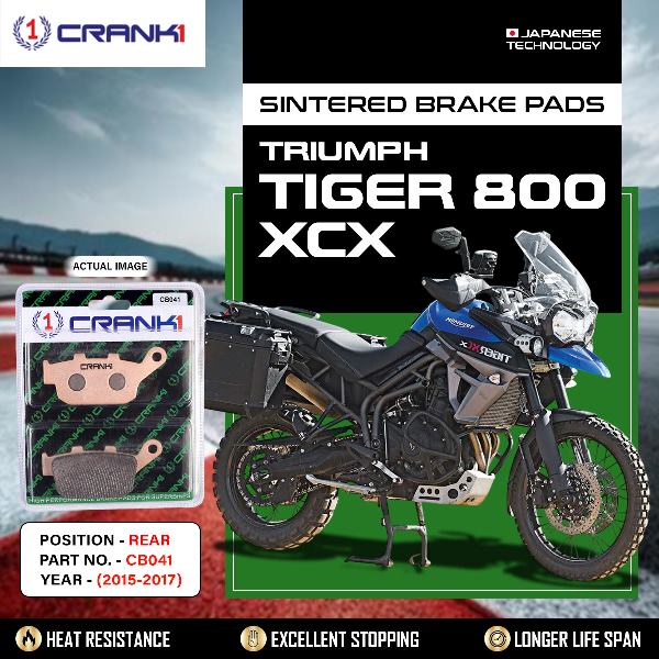 CRANK1 Brake Pads Rear Triumph Tiger 800 XCX 2015-2017-CB041