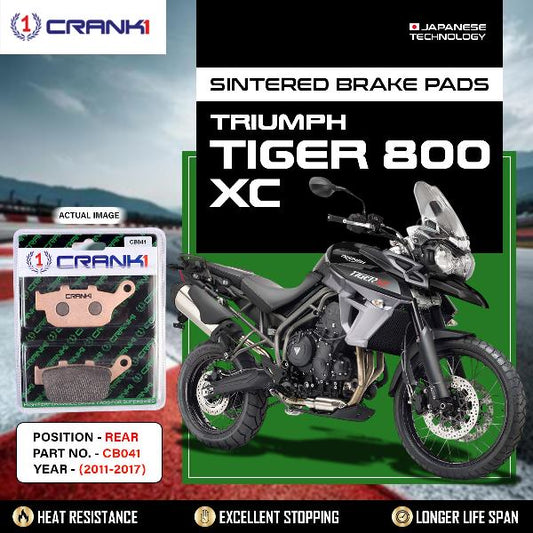 CRANK1 Brake Pads Rear Triumph Tiger 800 XC (2011-2017)-CB041