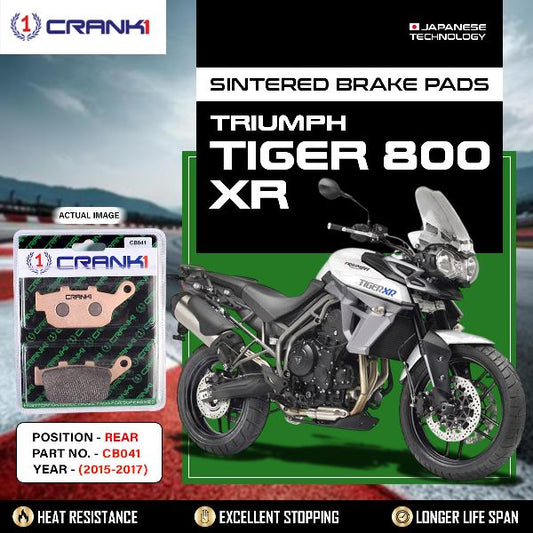 CRANK1 Brake Pads Rear Triumph Tiger 800 XR 2015-2017-CB041
