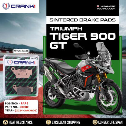 CRANK1 Brake Pads Rear Triumph Tiger 900 GT (2024 Onwards) -CB312