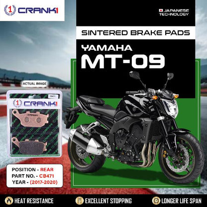 CRANK1 Brake Pads Rear Yamaha MT 09 – 2017 to 2020–CB471