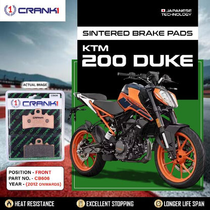 CRANK1 Brake pads Front KTM Duke 200 – 2012 Onwards-CB606