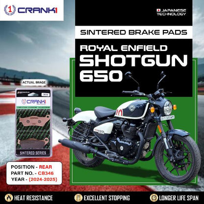 CRANK1 Brake pads Rear Royal Enfield Shotgun 650 (2024-2025)-CB346
