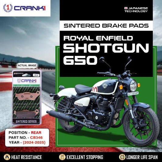 CRANK1 Brake pads Rear Royal Enfield Shotgun 650 (2024-2025)-CB346