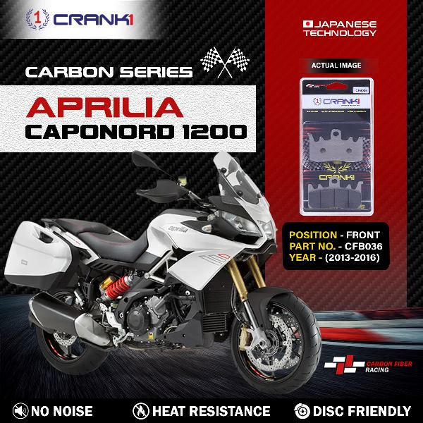 CRANK1 Carbon Brake Pads For Aprilia Caponord 1200 (  2013-2016 )- Front - CFB036 - 2 Sets