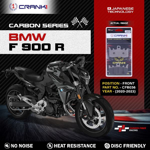 CRANK1 Carbon Brake Pads For BMW F900 R ( 2020 - 2023 )- Front - CFB036 - 2 Sets