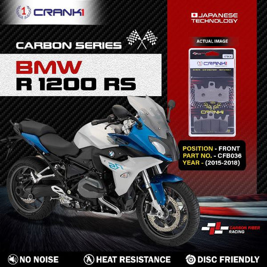 CRANK1 Carbon Brake Pads For BMW R1200 RS (  2015-2018 )- Front - CFB036 - 2 Sets