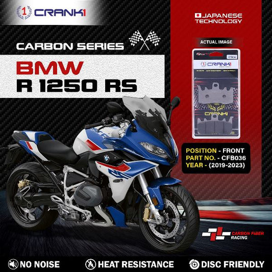 CRANK1 Carbon Brake Pads For BMW R 1250 RS (2019-2023)- Front - CFB036 - 2 Sets