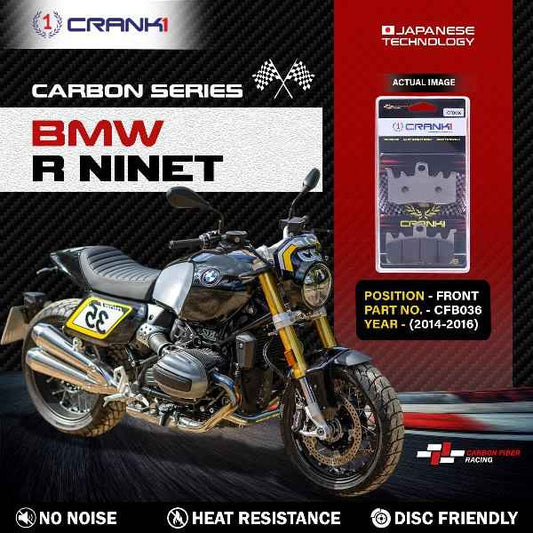 CRANK1 Carbon Brake Pads For BMW R 12 Nine T (  2014-2016 )- Front - CFB036 - 2 Sets