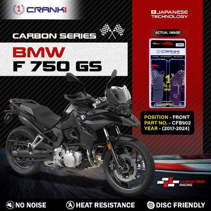 CRANK1 Carbon Brake Pads Front BMW F750 GS 2017-2024 – CFB902 (2 Sets Required)